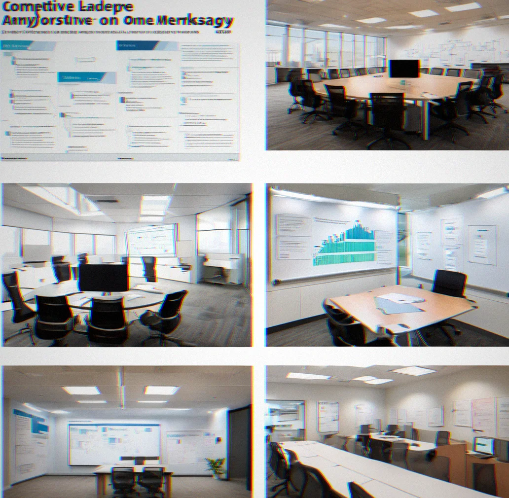 Competitive landscape analysis showing eight vendors plotted with one company highlighted in white space area