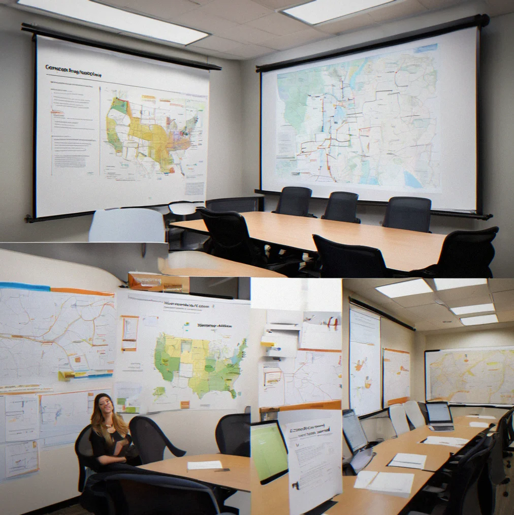 Competitive map with your company and five others plotted by how hard they are to implement and what they cost